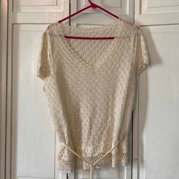 Hand Crafted Sweaters - Handmade lace crochet blouse.  Gorgeous and intricate.